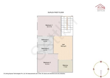 Floor Plan in 2 BHK Villa at Heritage Urban POD, Sarjapur – for Sale