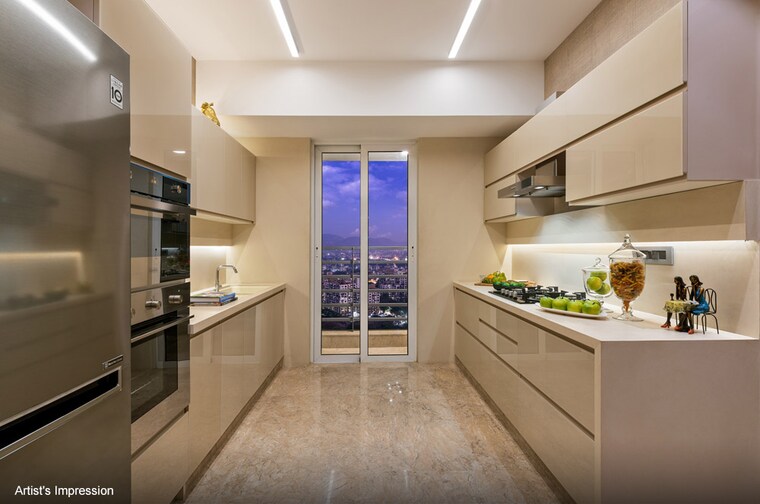 Kitchen, sheth-codename-younique 2 Bedroom 644 Sq.Ft. Apartment In Sion Mumbai 9304163