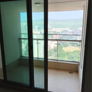 Balcony in 3 BHK Apartment at DB Woods, Goregaon East – for Rent