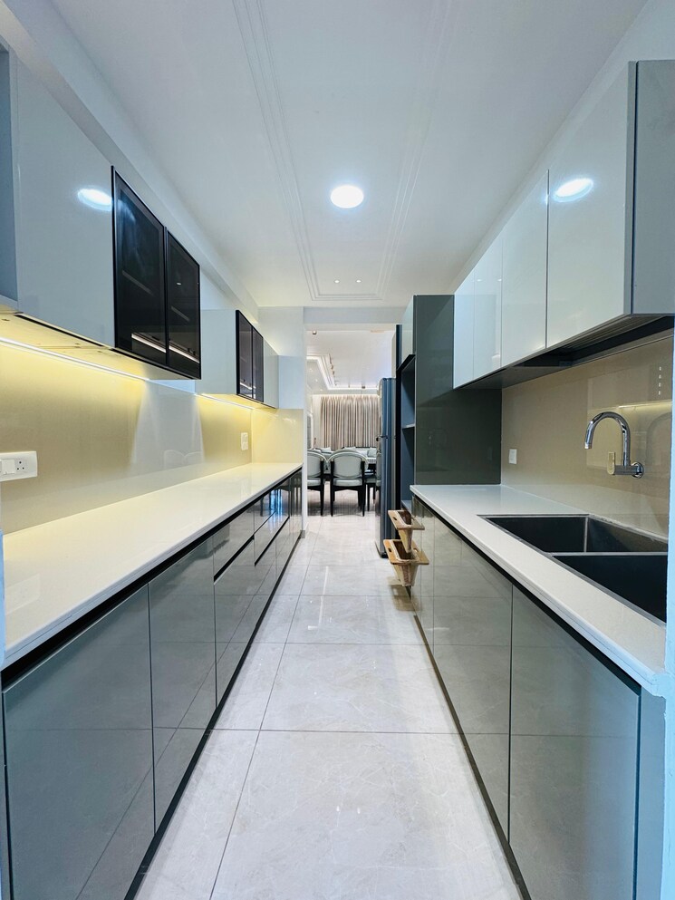 Kitchen, ambala highway 3 Bedroom 1800 Sq.Ft. Builder Floor In Ambala Highway Zirakpur 9304215