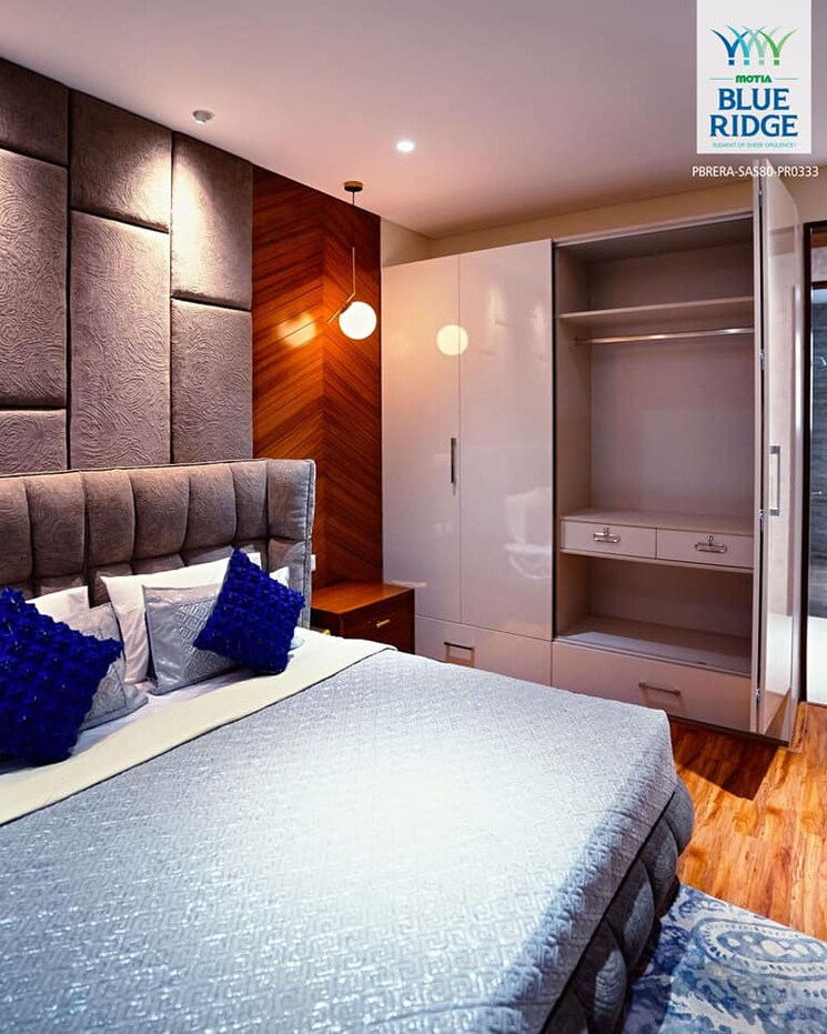 Bedroom, motia-blue-ridge 3 Bedroom 1650 Sq.Ft. Apartment In Dhakoli Zirakpur 9304471