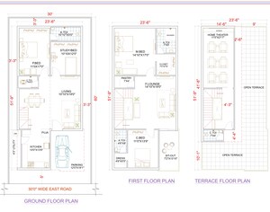 Floor Plan in 4 BHK Villa at Beeramguda – for Sale