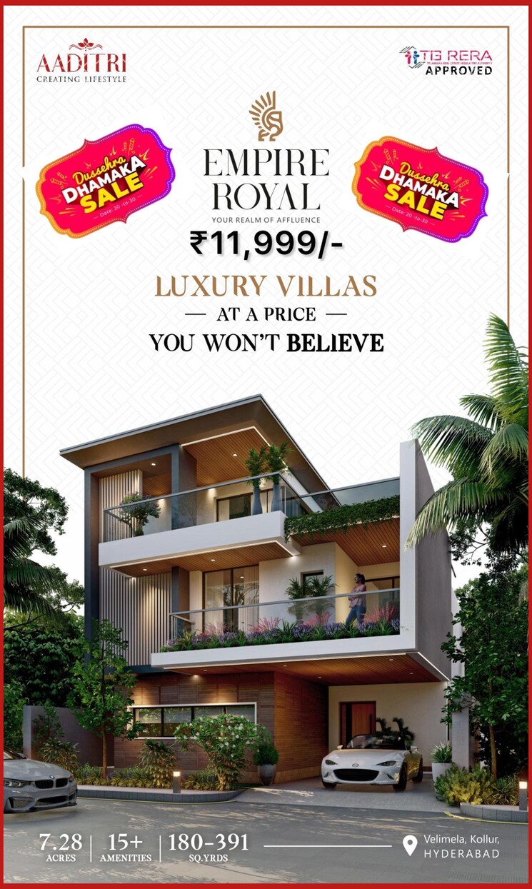 Exterior View, aaditri-empire-royal-villas 4 Bedroom 2972 Sq.Ft. Villa In Velmala Hyderabad 9304628