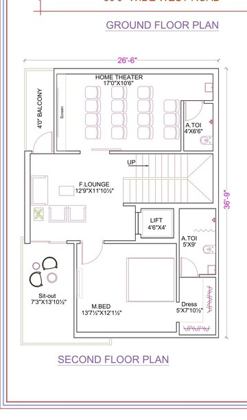 Floor Plan in 4 BHK Villa at Bongloor – for Sale