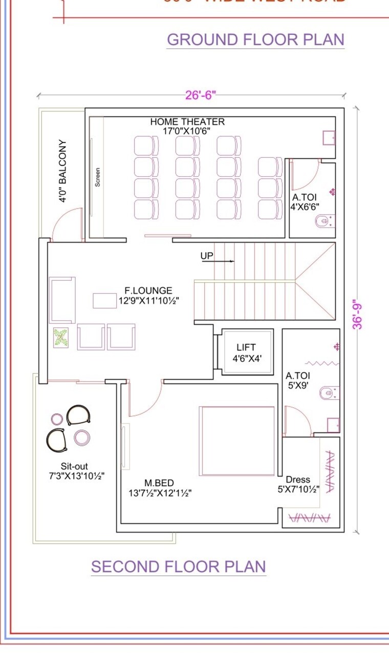 Floor Plan, kongar khurd 4 Bedroom 3253 Sq.Ft. Villa In Kongar Khurd Hyderabad 9304725