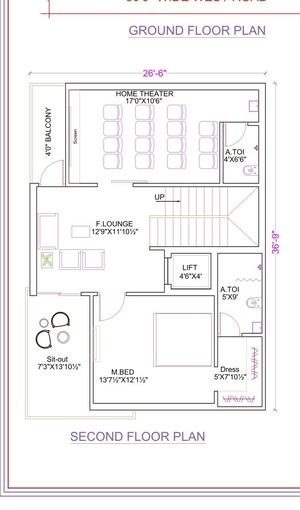 Floor Plan in 4 BHK Villa at Kongara Kalan – for Sale