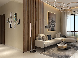 Living Room in 2 BHK Apartment at Ajmera Downtown, Marine Lines – for Sale