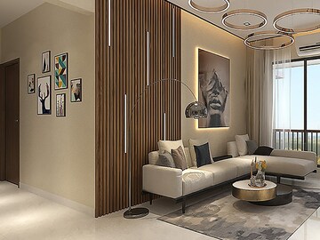 Living Room in 2 BHK Apartment at Ajmera Downtown, Marine Lines – for Sale