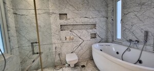 Bathroom in 4 BHK Builder Floor at Panchsheel Park – for Rent