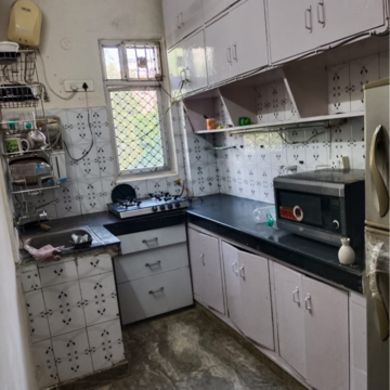 Kitchen in 1 BHK Builder Floor at Malviya Nagar – for Rent