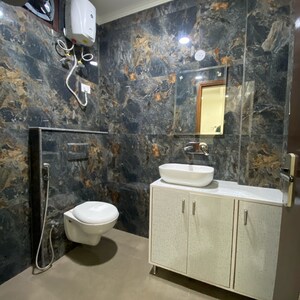 Bathroom in 3 BHK Builder Floor at Chattarpur – for Rent