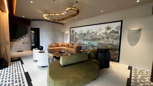 Living Room in 4 BHK Apartment at Lower Parel – for Rent