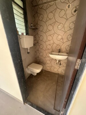 Bathroom in 2 BHK Apartment at Shah Royale, Kharghar – for Rent