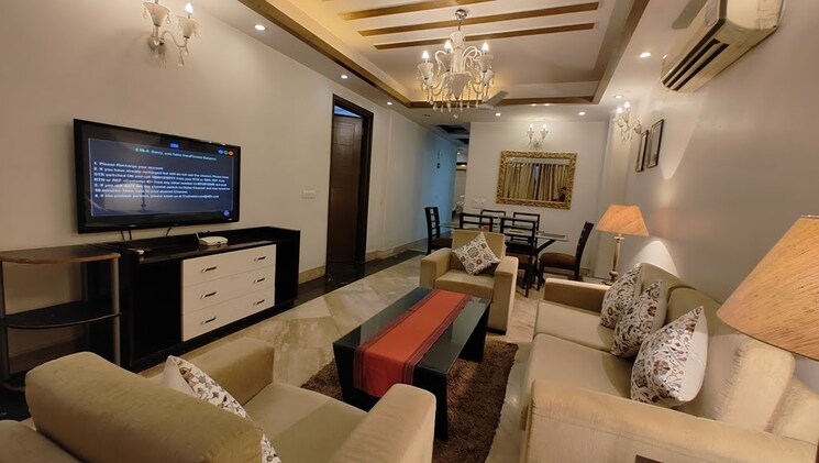 Living Room, chittaranjan park 3 Bedroom 233 Sq.Yd. Builder Floor In Chittaranjan Park Delhi 9305497