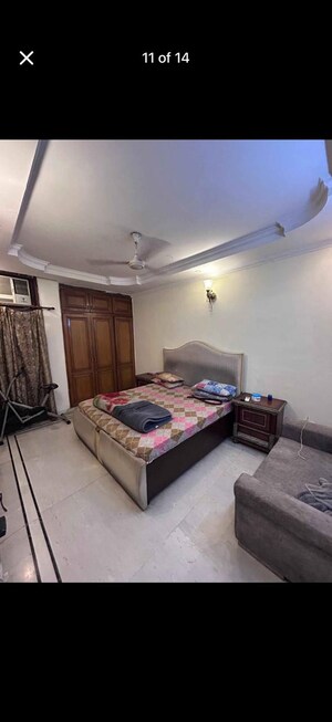 Bedroom in 3 BHK Builder Floor at Sarvodaya Enclave – for Rent
