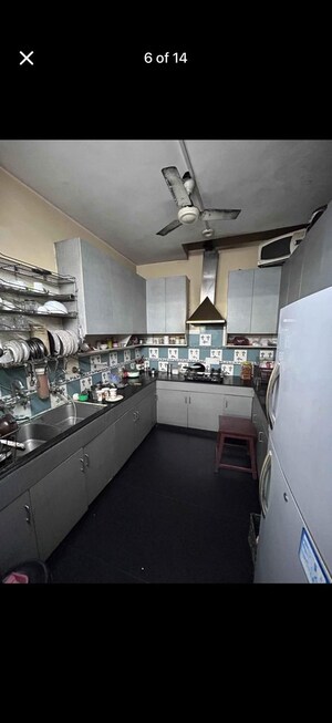 Kitchen in 3 BHK Builder Floor at Sarvodaya Enclave – for Rent