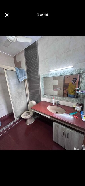 Bathroom in 3 BHK Builder Floor at Sarvodaya Enclave – for Rent