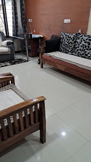 Living Room in 2.5 BHK Apartment at Srushthi Apartment, Kothrud – for Rent