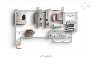 Floor Plan in 2 BHK Apartment at Raj Infinia, Malad West – for Sale