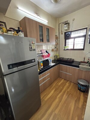 Kitchen in 1 RK Apartment at Veda CHS, Ic Colony – for Rent