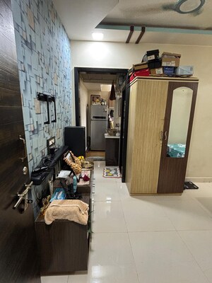 Living Room in 1 RK Apartment at Veda CHS, Ic Colony – for Rent