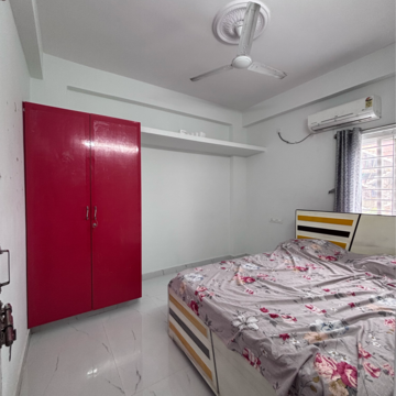 Bedroom in 1 BHK Apartment at Suja Enclave Kondapur, Sriram Nagar – for Rent