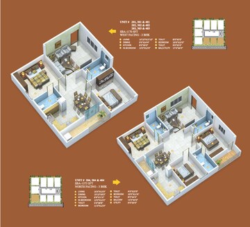 Floor Plan in 2 BHK Apartment at Nri Layout – for Sale