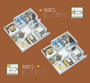 Floor Plan in 2 BHK Apartment at Nri Layout – for Sale