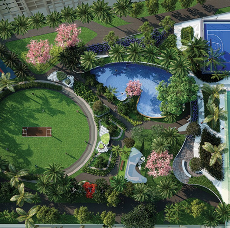 Garden, runwal-lands-end 1 Bedroom 355 Sq.Ft. Apartment In Kolshet Thane 9306334