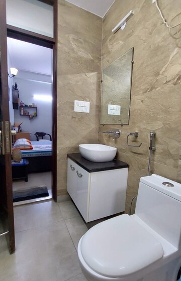 Bathroom in 1 RK Apartment at Adarsh Apartments CGHS Ltd, Paschim Vihar – for Rent