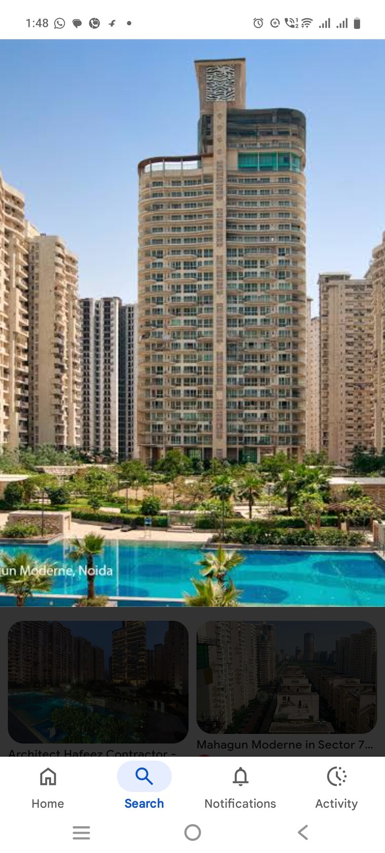 Swimming Pool, mahagun-moderne 2 Bedroom 1250 Sq.Ft. Apartment In Sector 78 Noida 9306596
