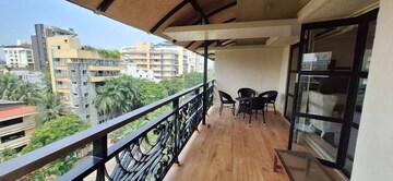 Balcony in 4 BHK Apartment at Juhu Scheme, Juhu – for Rent