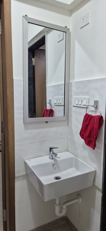 Bathroom in 3 BHK Apartment at Gaikwad Nirvanas, Wakad – for Rent