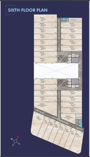 Floor Plan in  Office Space at Bada Bangarda – for Sale