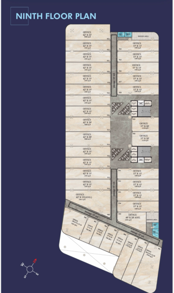 Floor Plan in  Office Space at Bada Bangarda – for Sale