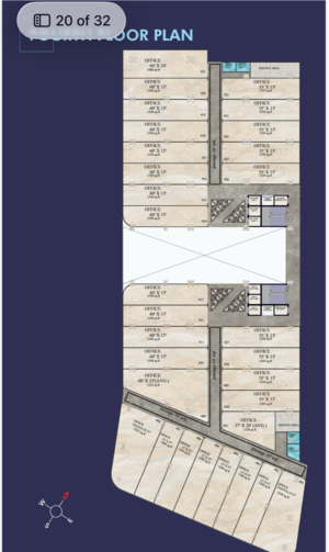 Floor Plan in  Office Space at Bada Bangarda – for Sale