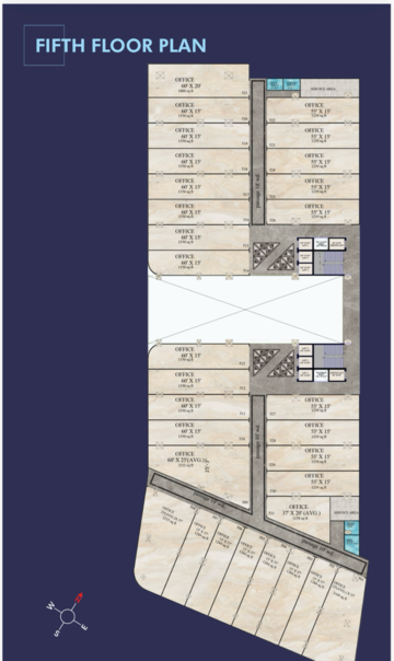 Floor Plan in  Office Space at Bada Bangarda – for Sale