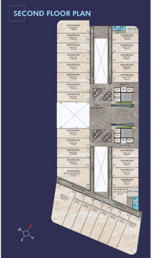 Floor Plan in  Office Space at Bada Bangarda – for Sale