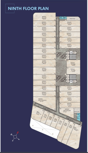 Floor Plan in  Office Space at Bada Bangarda – for Sale