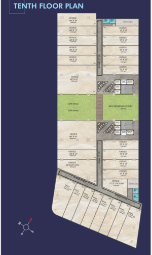 Floor Plan in  Office Space at Bada Bangarda – for Sale