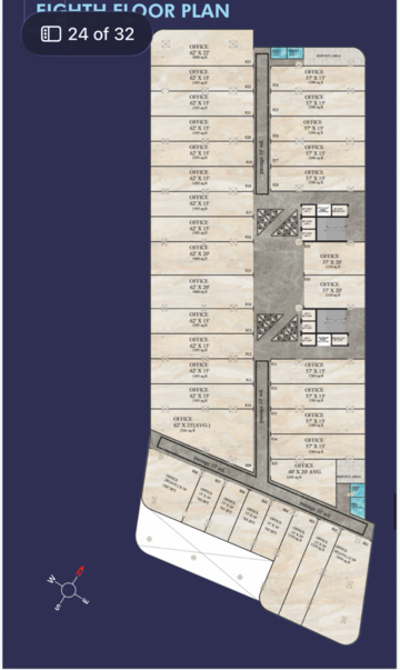 Floor Plan in  Office Space at Bada Bangarda – for Sale