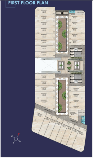 Floor Plan in  Office Space at Bada Bangarda – for Sale