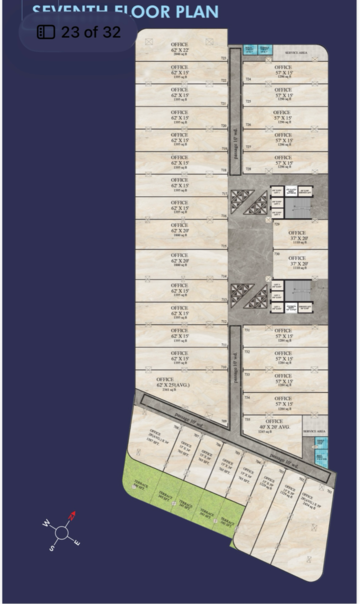 Floor Plan in  Office Space at Bada Bangarda – for Sale