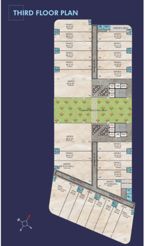Floor Plan in  Office Space at Bada Bangarda – for Sale