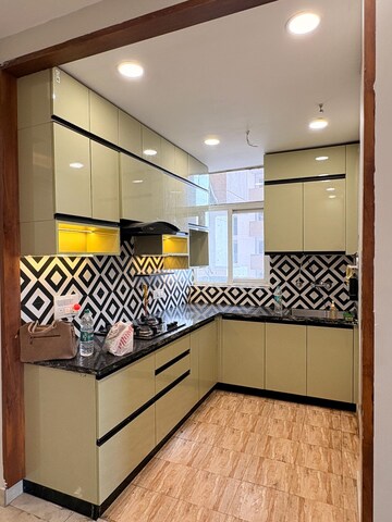Kitchen in 3 BHK Apartment at Amrapali Riverview, Amrapali Leisure Valley – for Rent