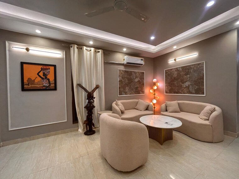 Living Room, palm-residency-chhatarpur 1 Bedroom 500 Sq.Ft. Builder Floor In Chattarpur Delhi 9307107