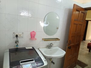 Bathroom in 1.5 BHK Builder Floor at Canal Road – for Rent