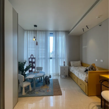 Living Room in 3 BHK Apartment at INS Tower, G Block Bkc – for Sale