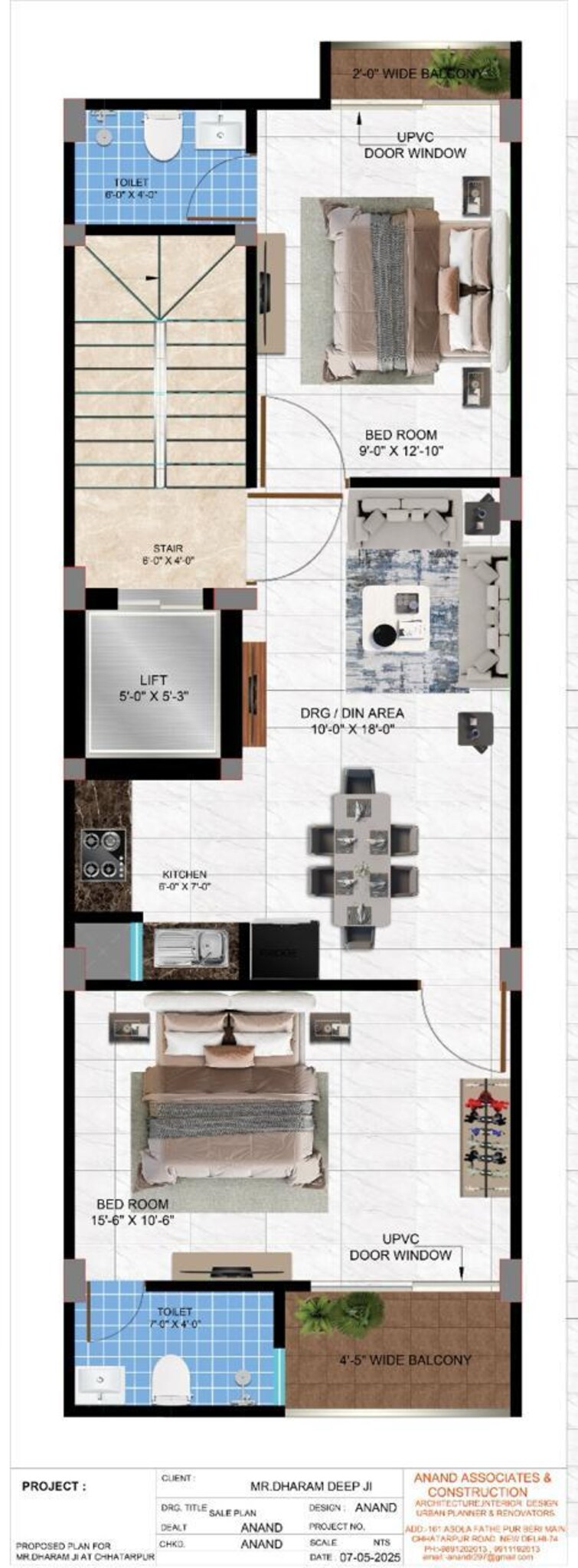 Cover Image, rajpur khurd extension 2 Bedroom 810 Sq.Ft. Builder Floor In Rajpur Khurd Extension Delhi 9307292