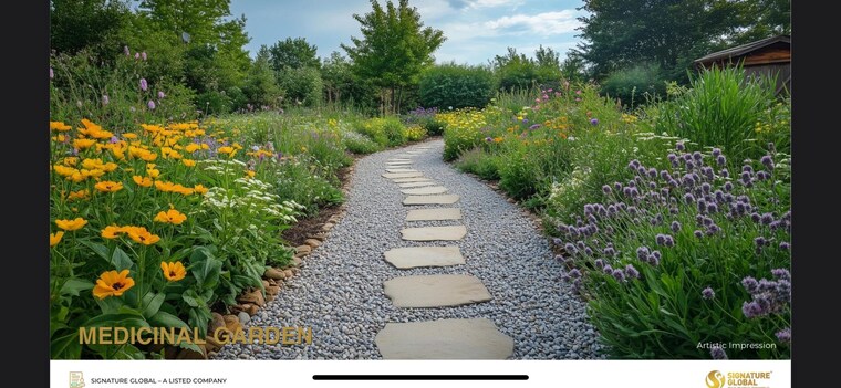 Garden, signature-global-cloverdale 3 Bedroom 2095 Sq.Ft. Apartment In Sector 71 Gurgaon 9307464